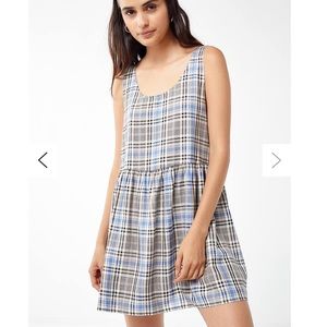 Urban renewal plaid babydoll dress